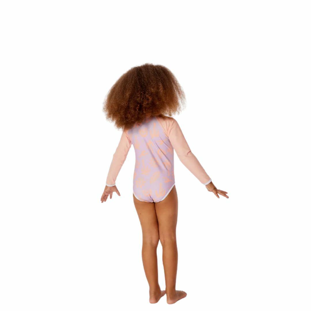 Low Tide L/s Surf Suit -g Kids Toddlers And Groms Swim Wear Colour is Lilac