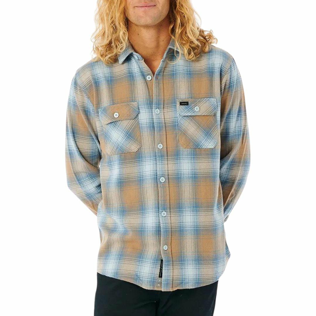 Count Flannel Shirt Mens Tee Shirts Colour is Yucca