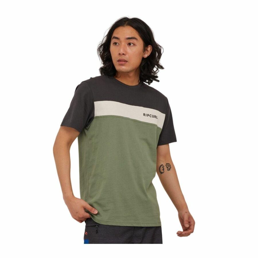 Undertow Panel Tee Mens Tee Shirts Colour is Washed Clover