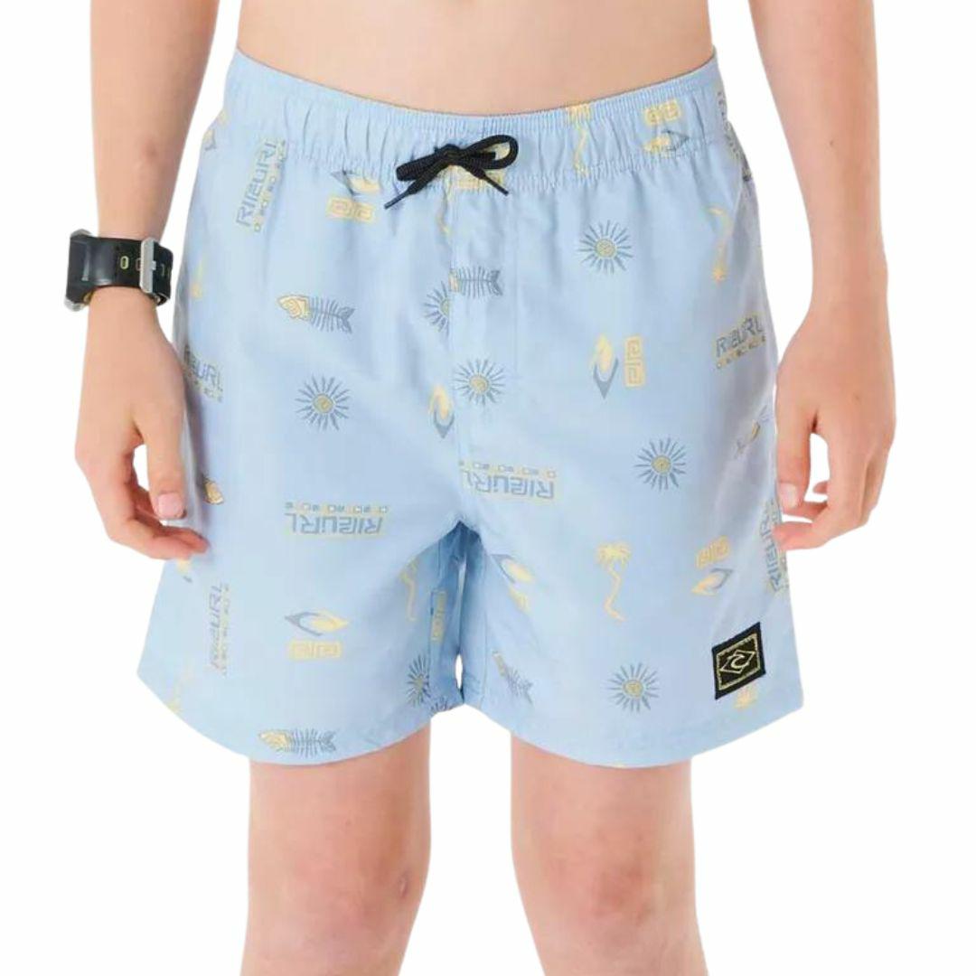 Tube Heads Sun Volley -bo Boys Boardshorts Colour is Yucca