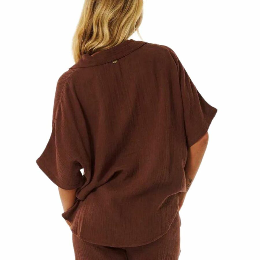Premium Surf S/s Shirt Womens Tee Shirts Colour is Dark Brown