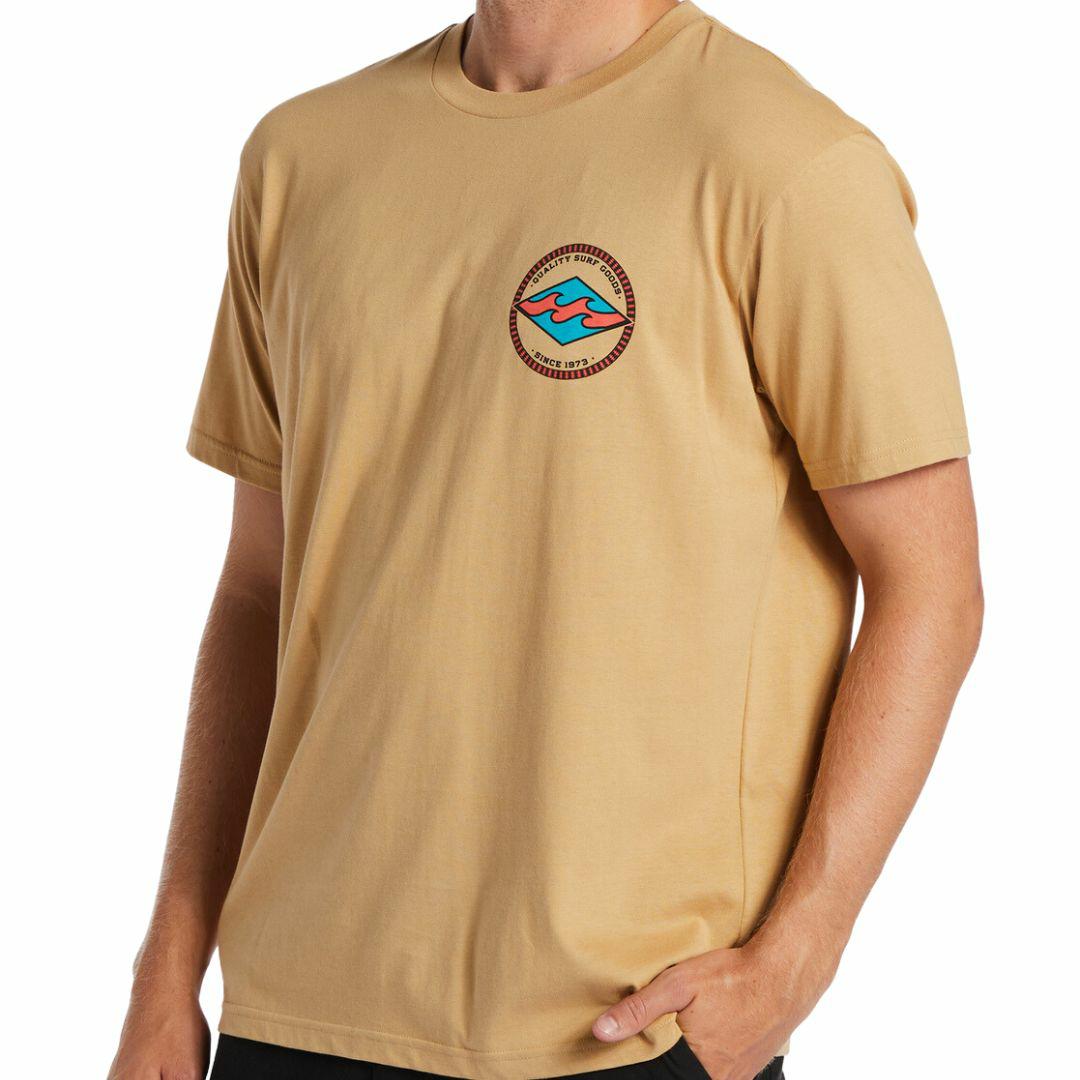 Rotor Diamond Ss Mens Tee Shirts Colour is Dusty Gold