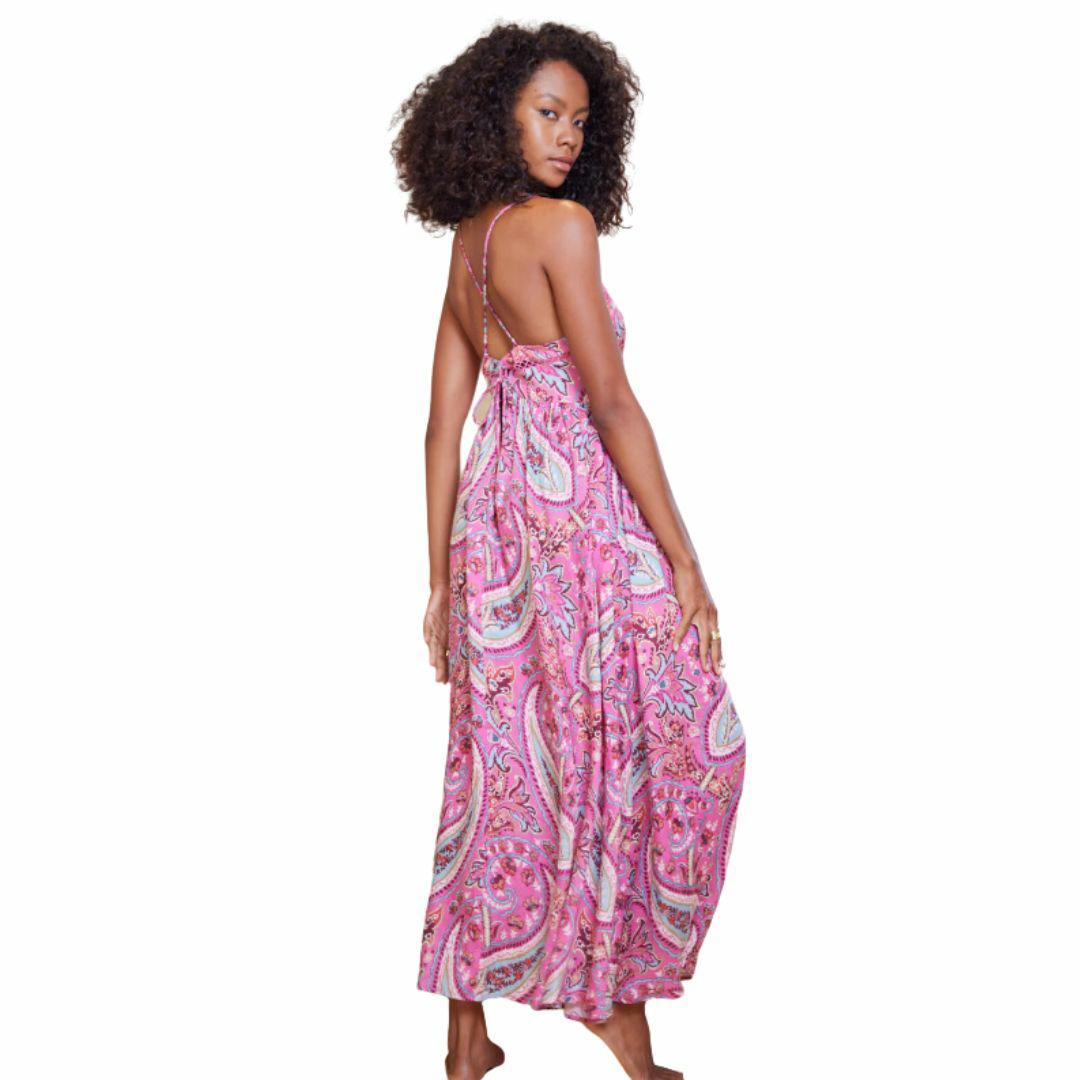 Isadora Teja Maxi Dress Womens Skirts And Dresses Colour is Sorbet Paisley