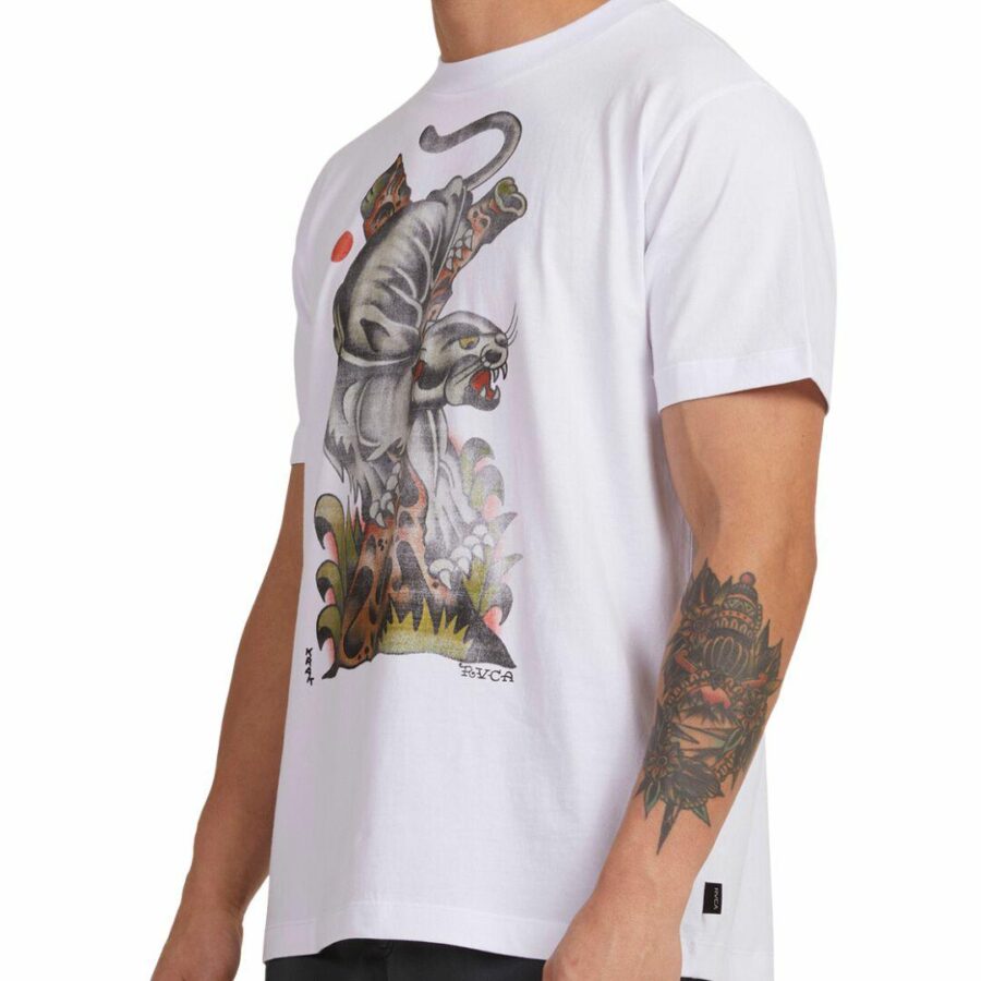 Krak Panther Ss Tee Mens Tee Shirts Colour is White