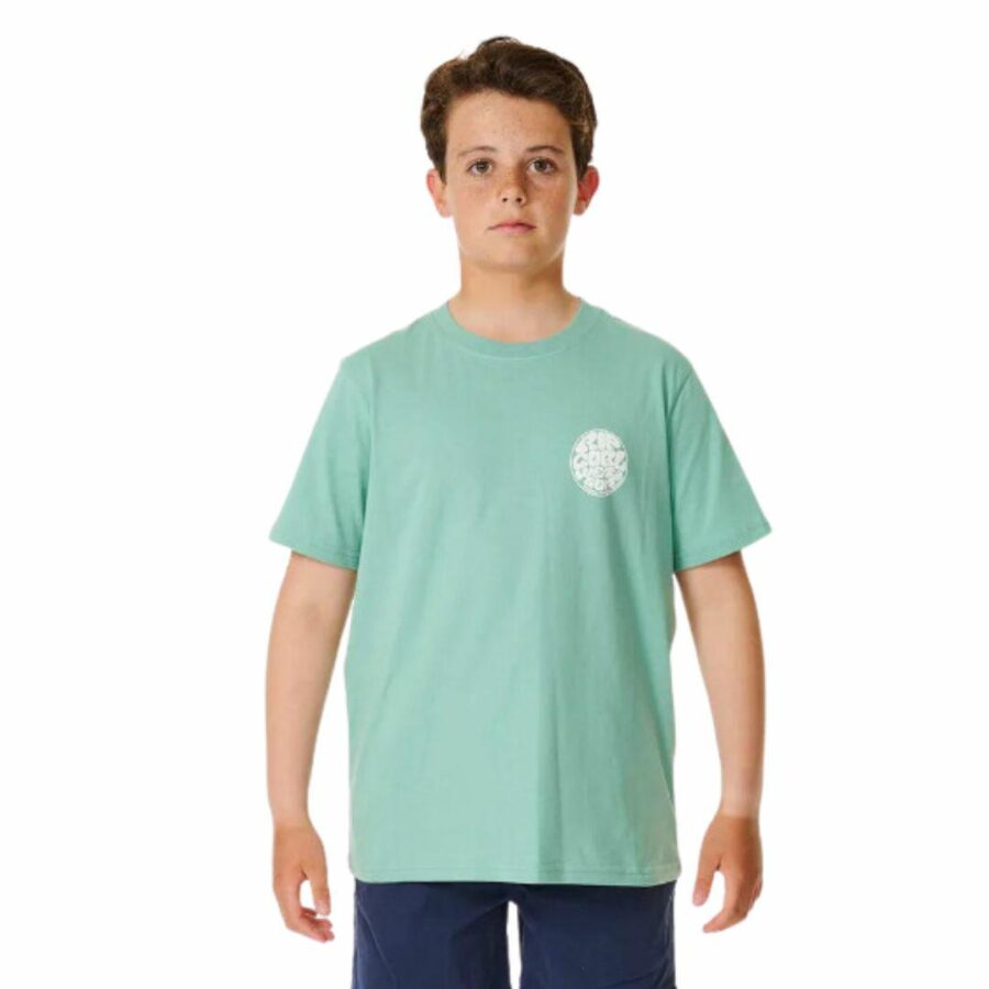 Wetsuit Icon Tee -kids Boys Tee Shirts Colour is Dusty Green