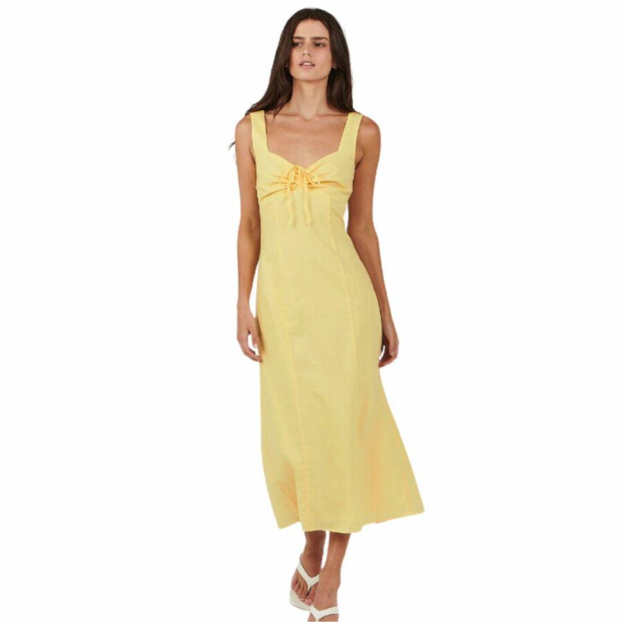 Adrianna Midi Dress Womens Skirts And Dresses Colour is Lemon