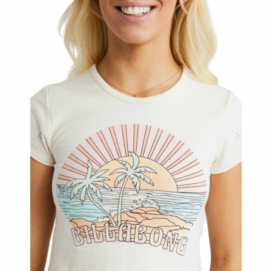 Beach Stunner Baby Tee Womens Tee Shirts Colour is Salt Crystal