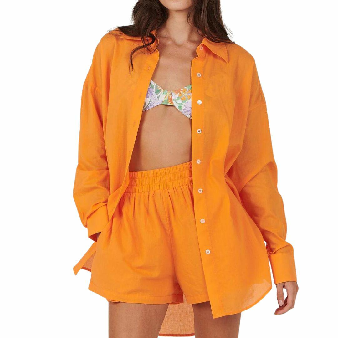 Maple Shirt Womens Tops Colour is Orange