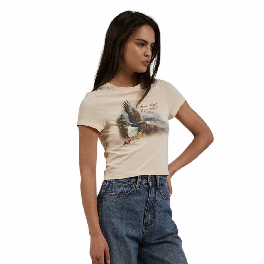 Beholder Y2k Tee Womens Tops Colour is Cotton Cream