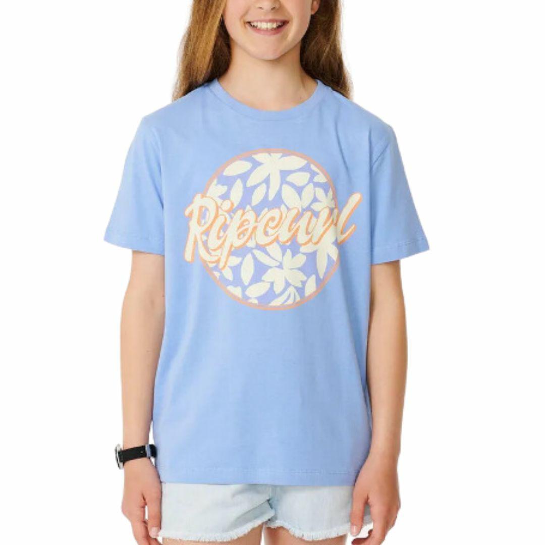La Quinta Tropics -girl Girls Tee Shirts Colour is Mid Blue