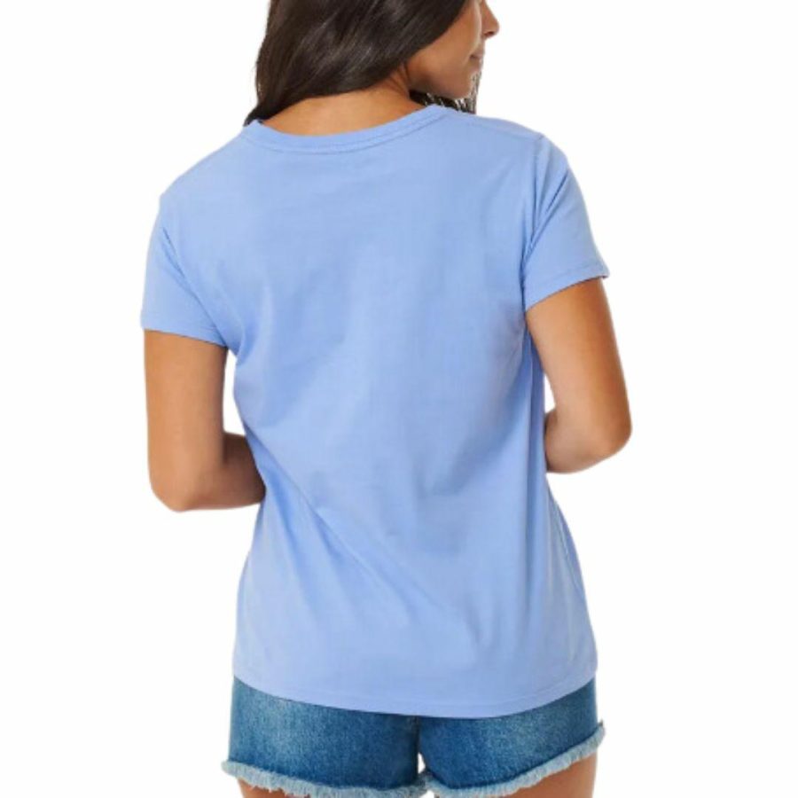 La Quinta Tropics Womens Tee Shirts Colour is Mid Blue