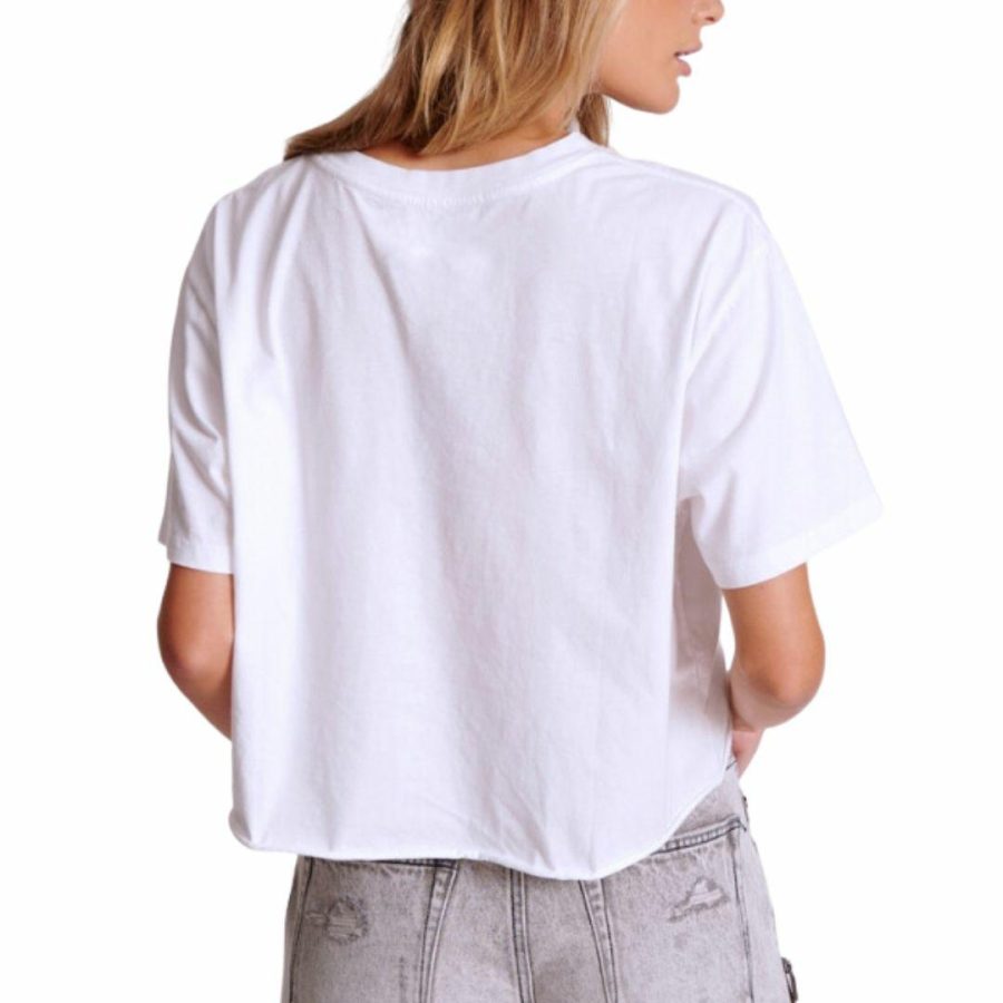 Howdy Crop Tee Womens Tops Colour is White