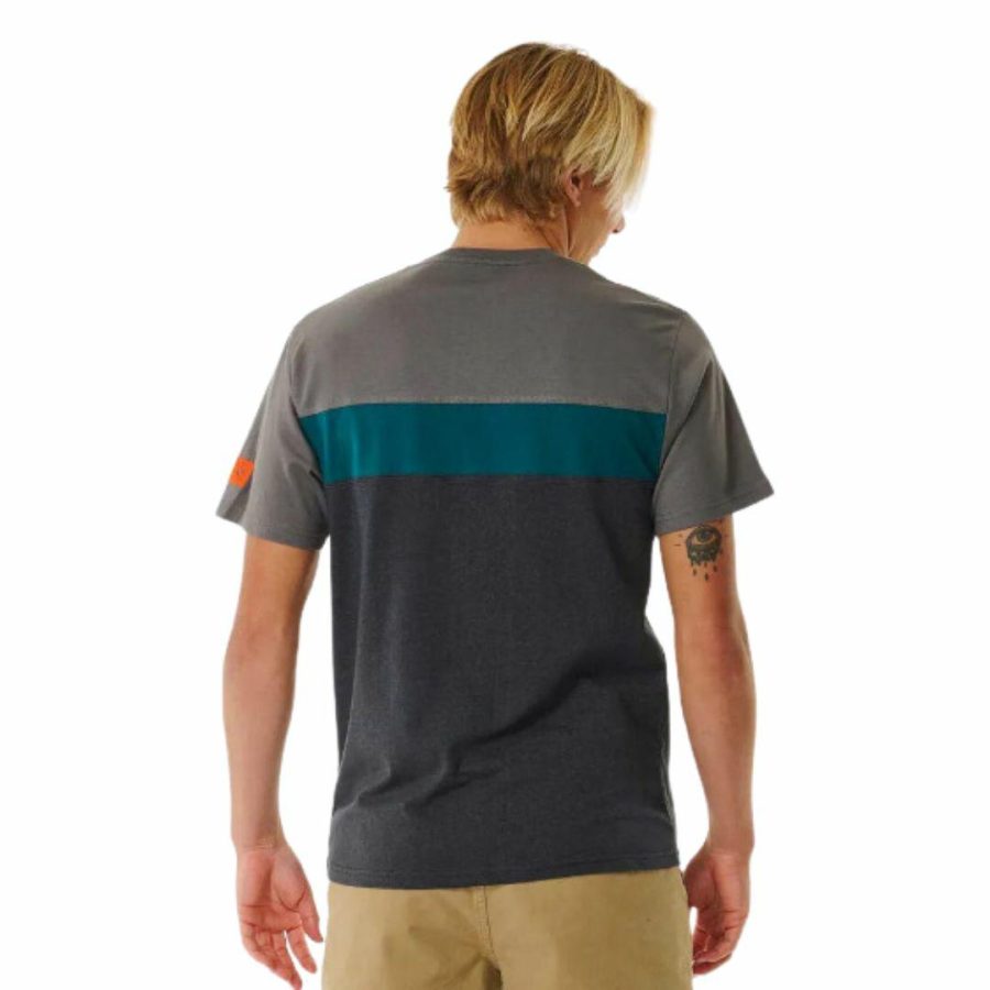 Undertow Panel Polo Mens Tops Colour is Blue Green