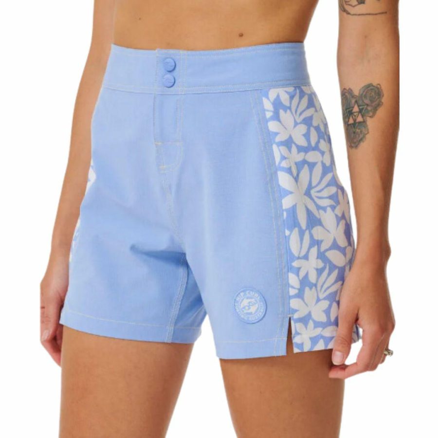 Holiday Tropics 5 Boardsh Womens Boardshorts Colour is Mid Blue