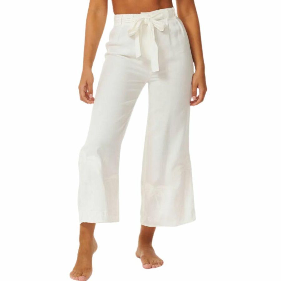 Pacific Dreams Embroidere Womens Trackpants Colour is Cream