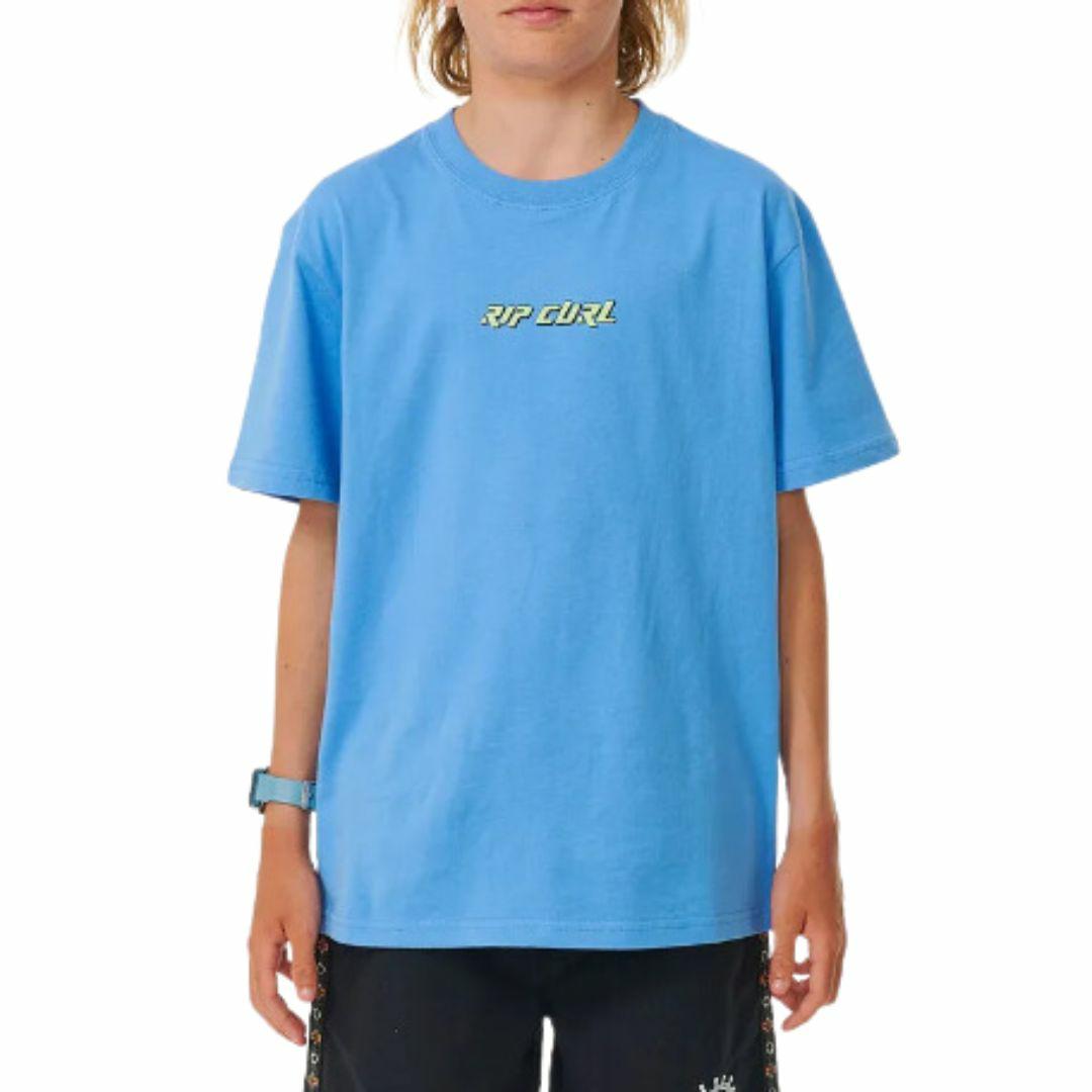 Shred Rock Gnaraloo Tee - Boys Tee Shirts Colour is Gnaraloo Blue