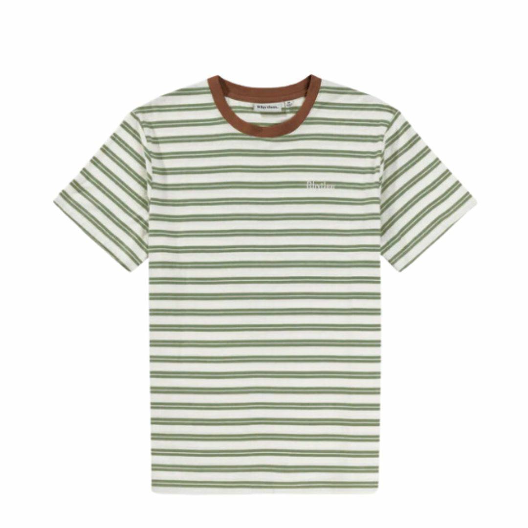 Everyday Stripe T-shirt Mens Tops Colour is Olive