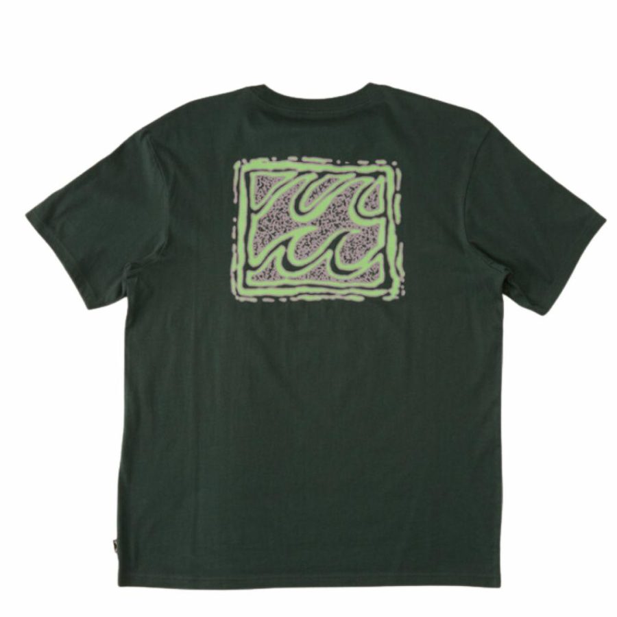 Crayon Wave Ss Boys Tee Shirts Colour is Dark Forest