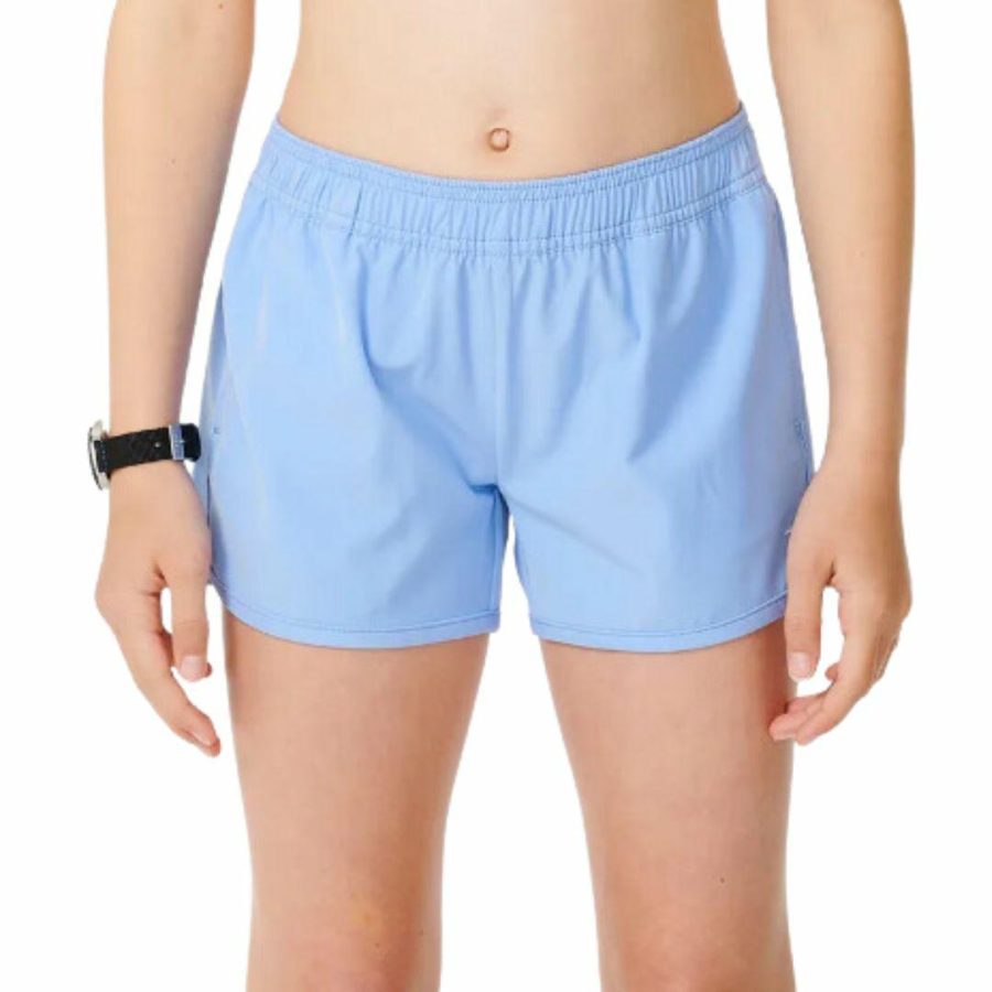 Surf Essentials 3 Bs -gir Girls Boardshorts Colour is Mid Blue