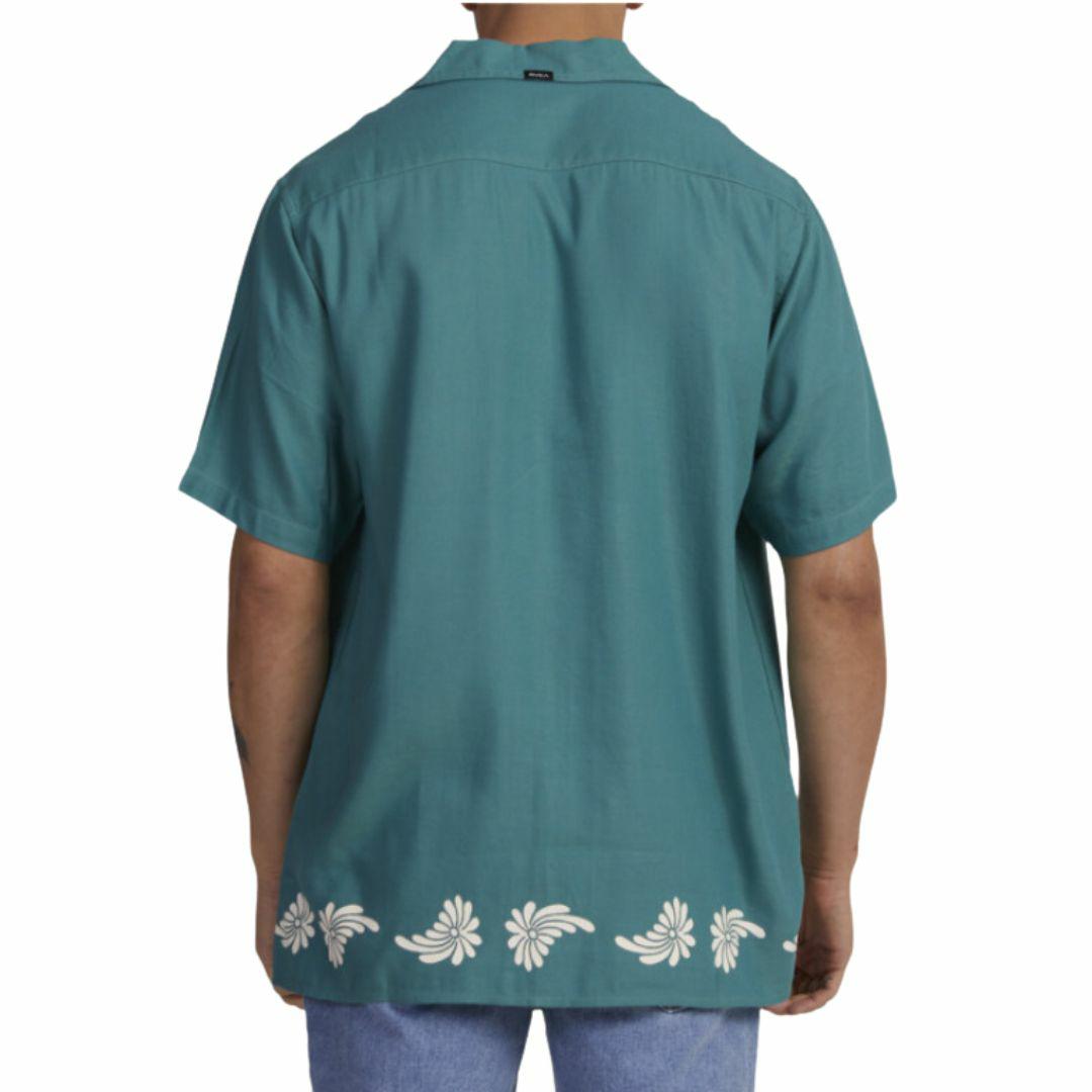 Whirl Ss Shirt Mens Tops Colour is North Sea