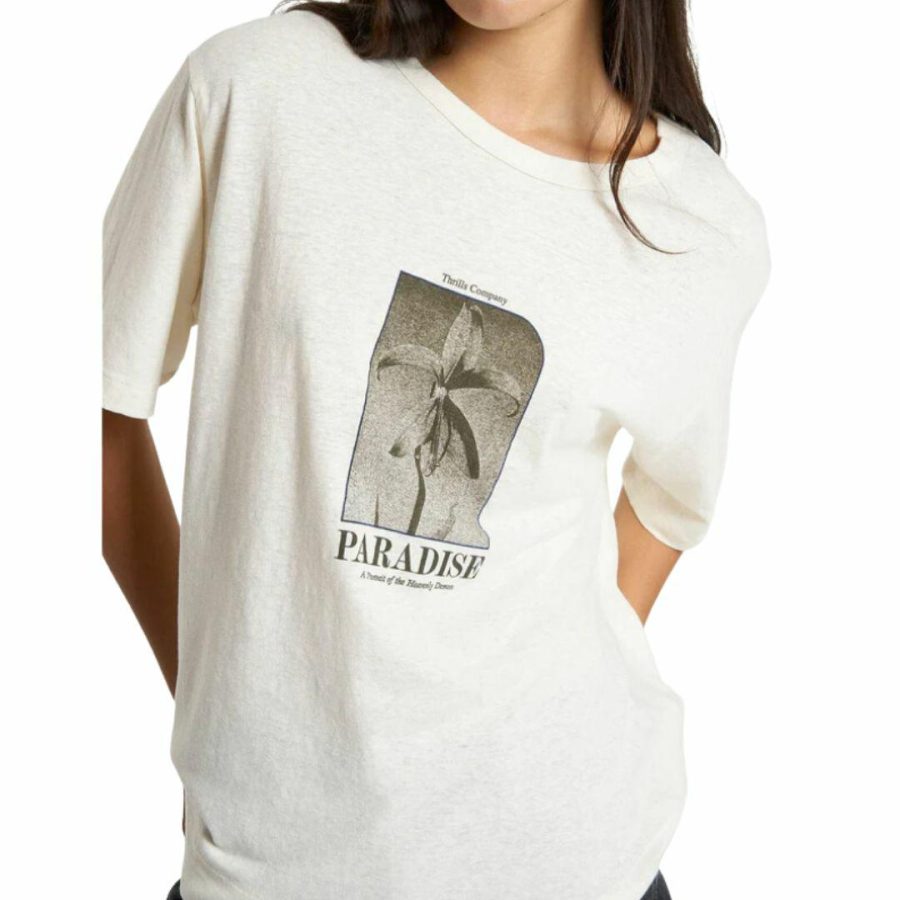 Portrait Of Paradise Tee Womens Tops Colour is Unbleached White