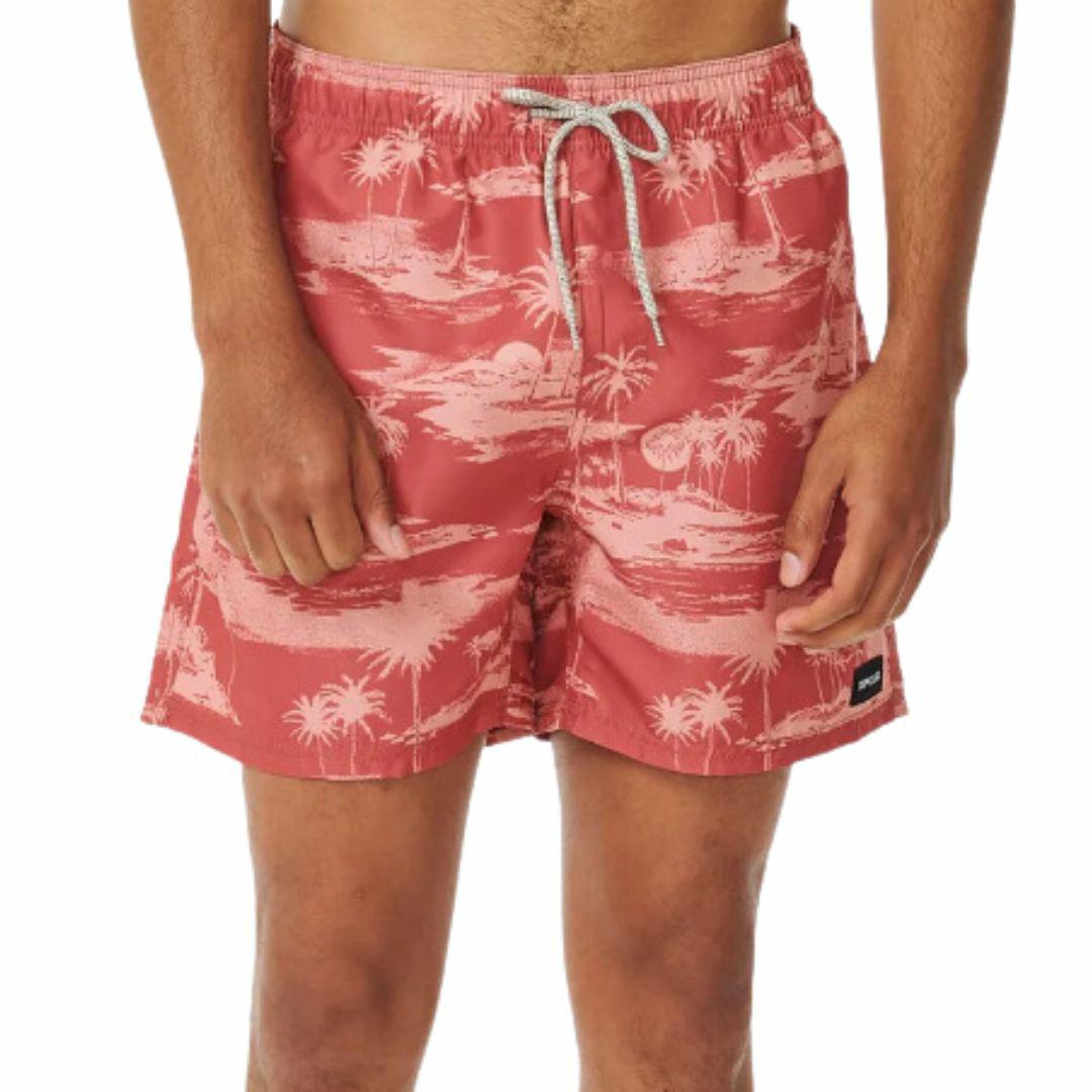 Dreamers Volley Mens Boardshorts Colour is Burnt Red