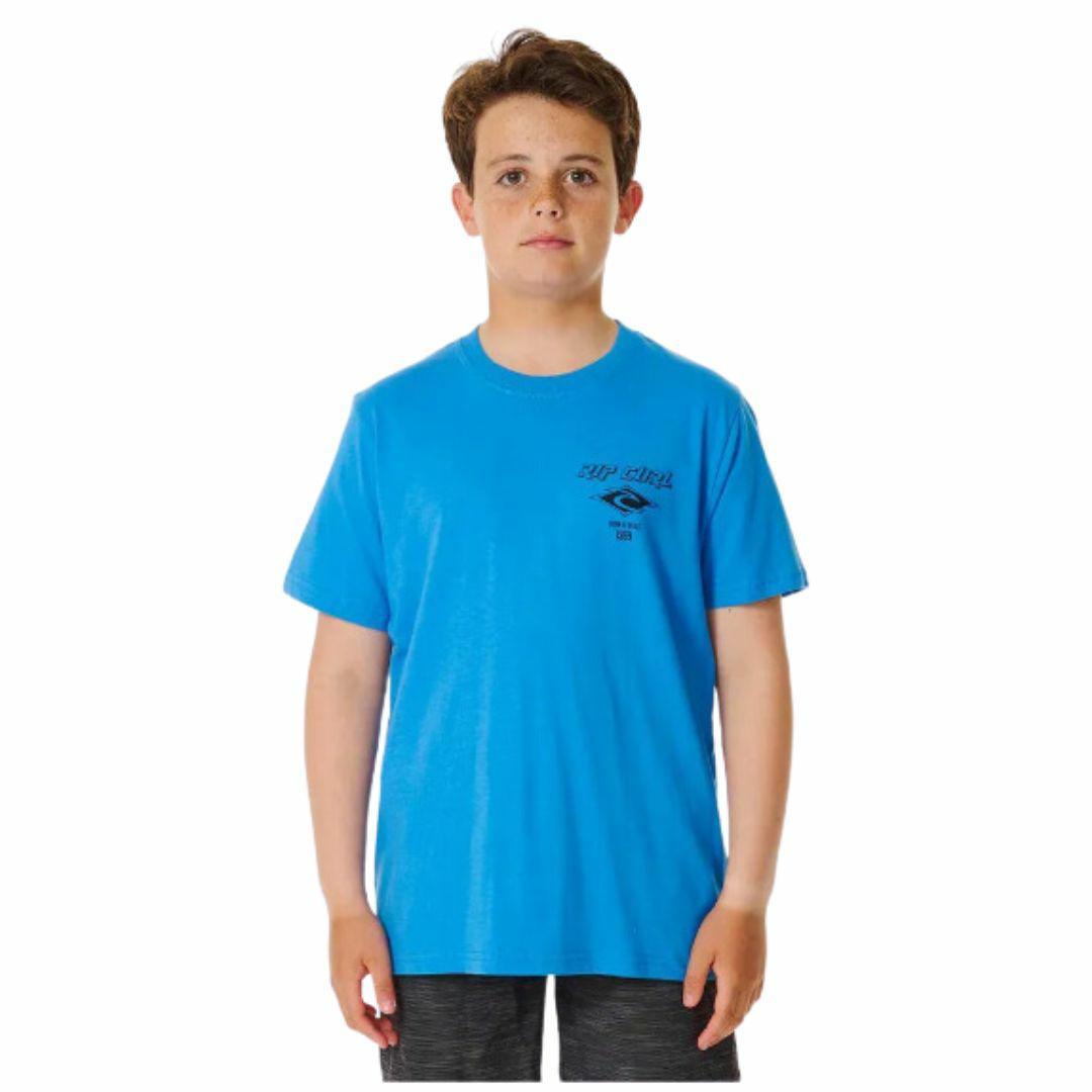 Fadeout Icon Tee - Boy Boys Tee Shirts Colour is Cobalt