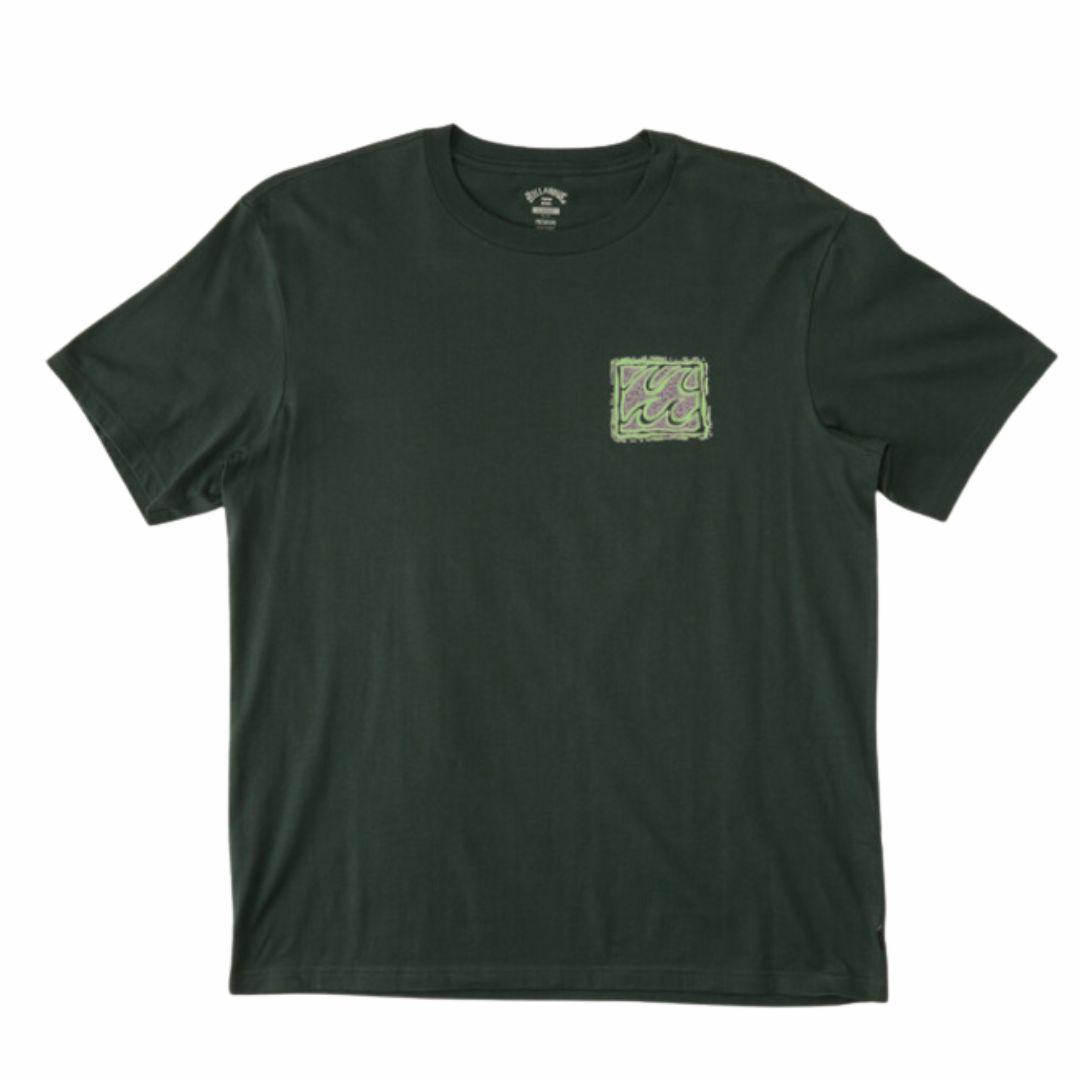 Crayon Wave Ss Boys Tee Shirts Colour is Dark Forest