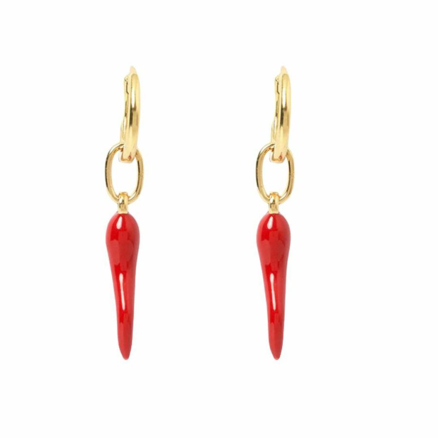 Cornicello Red Charm Ear Womens Fashion Accessories Colour is Red