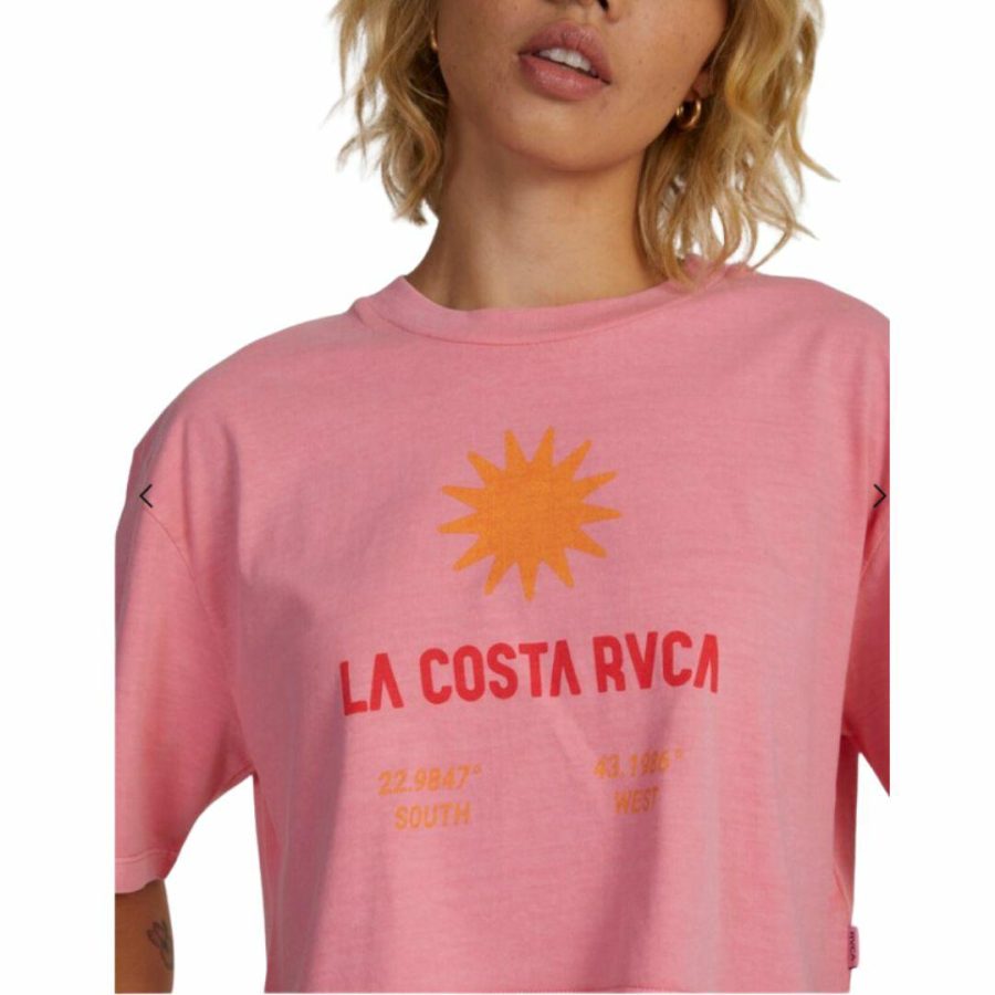 La Costa Rvca Half Tee Womens Tee Shirts Colour is Pink