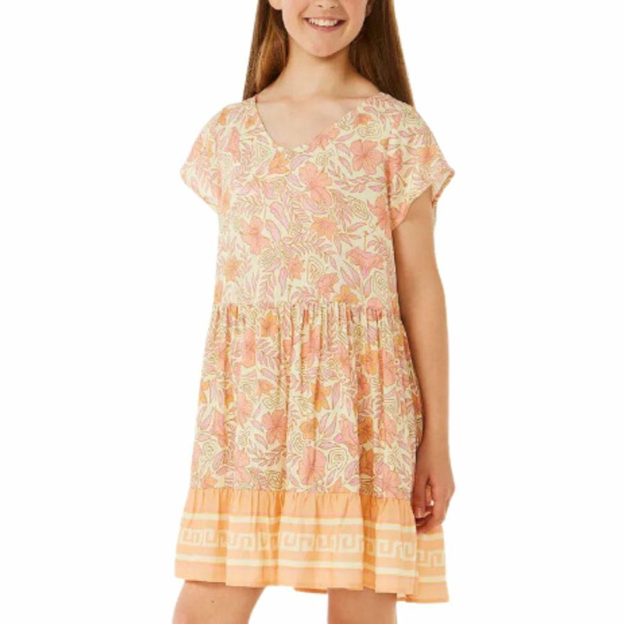 Hidden Tropic Dress-girl Girls Skirts And Dresses Colour is Lemon Ice