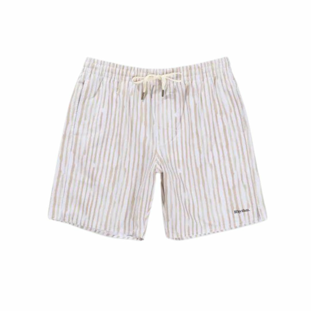 Striped Beach Short Mens Boardshorts Colour is Camel
