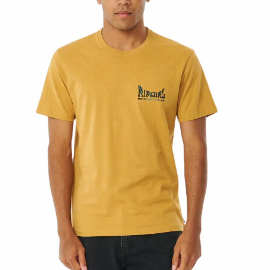 Rayzed And Hazed Tee Mens Tee Shirts Colour is Mustard