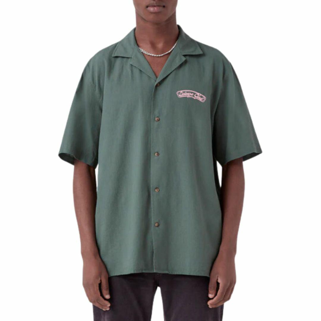Resort Shirt Mens Tops Colour is Vine