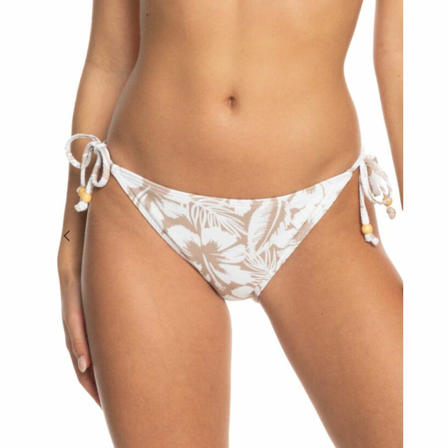 Hibiscus Moderate Womens Swim Wear Colour is Warm Taupe Happy Hib