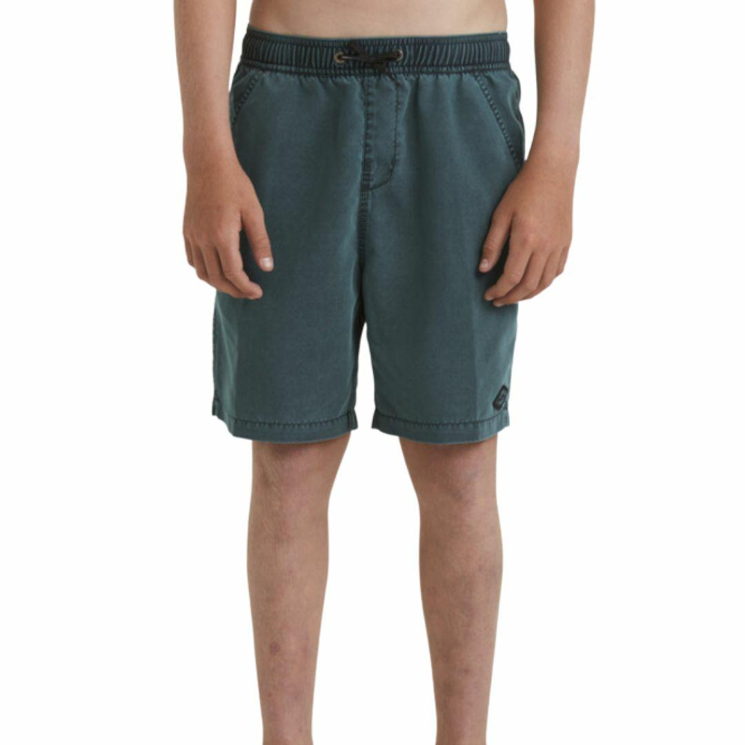 All Day Ovd Layback Boys Boardshorts Colour is Dark Forest