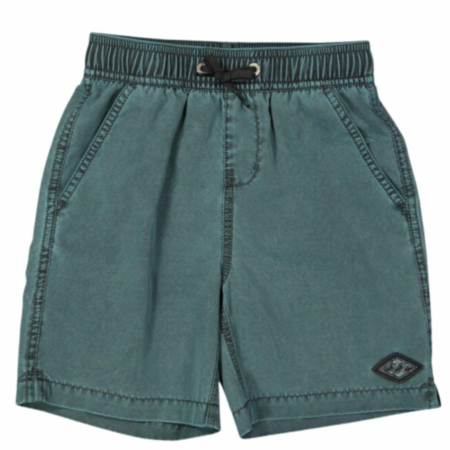 All Day Ovd Layback Kids Toddlers And Groms Boardshorts Colour is Dark Forest