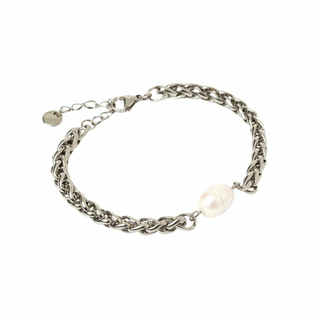 Mia Pearl Silver Bracelet Womens Fashion Accessories Colour is Silver