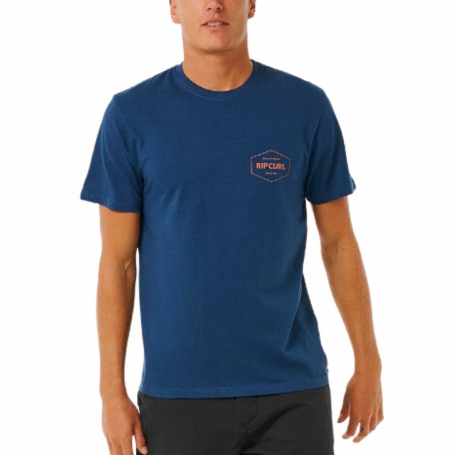 Stapler Tee Mens Tee Shirts Colour is Washed Navy