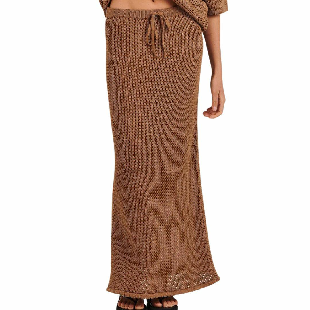 Sarah Maxi Skirt Womens Skirts And Dresses Colour is Brown