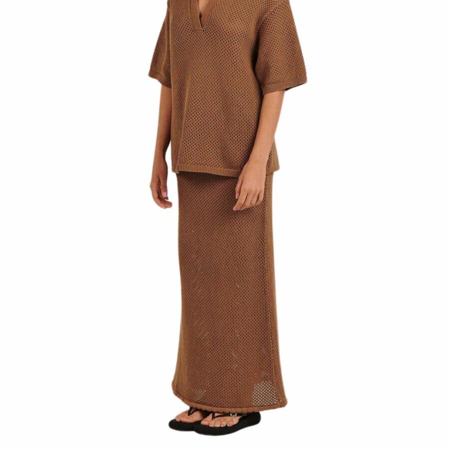 Sarah Maxi Skirt Womens Skirts And Dresses Colour is Brown