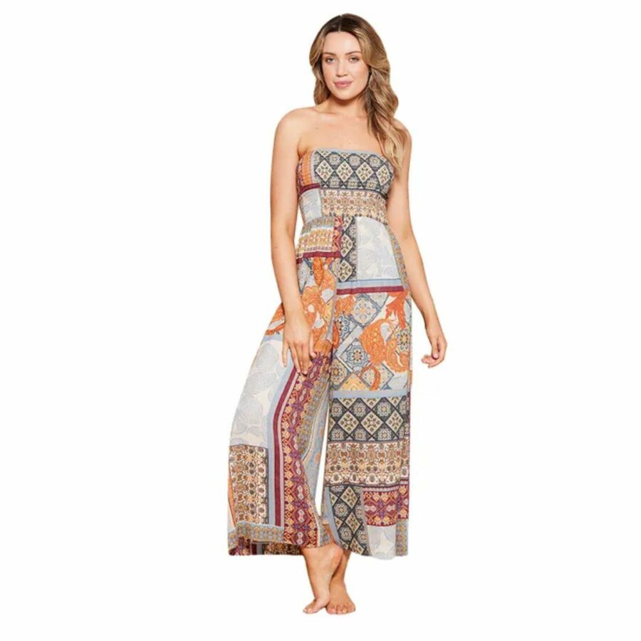 Nosara Flores Jumpsuit Womens Skirts And Dresses Colour is Nosara Patchwork