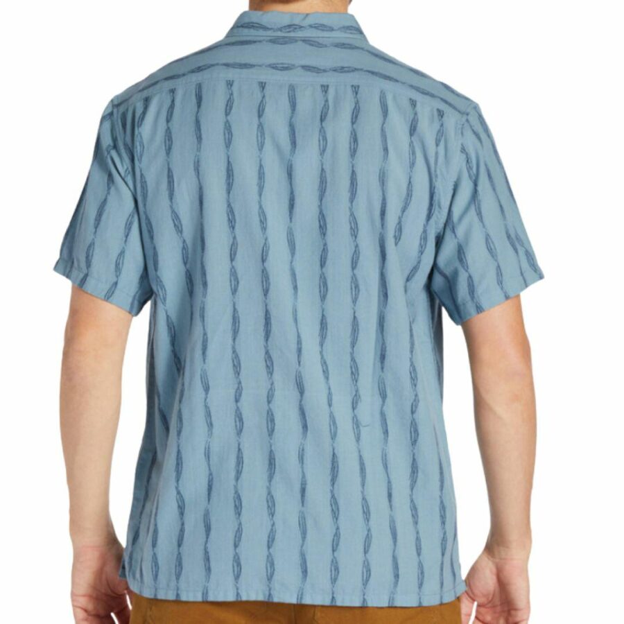 Sundays Jacquard Ss Mens Tops Colour is Washed Blue
