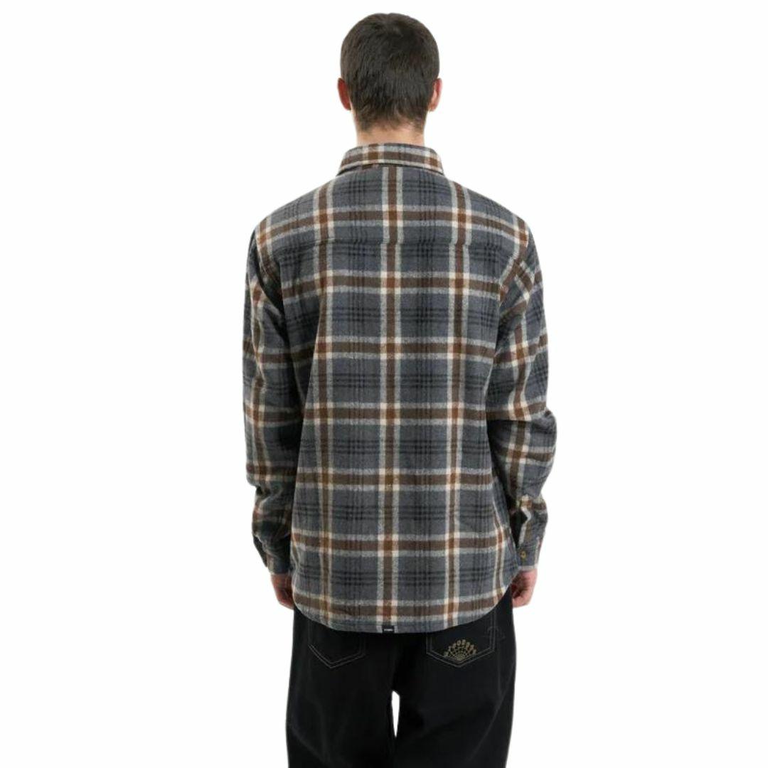 King Long Sleeve Flannel Mens Tops Colour is Grey Marle