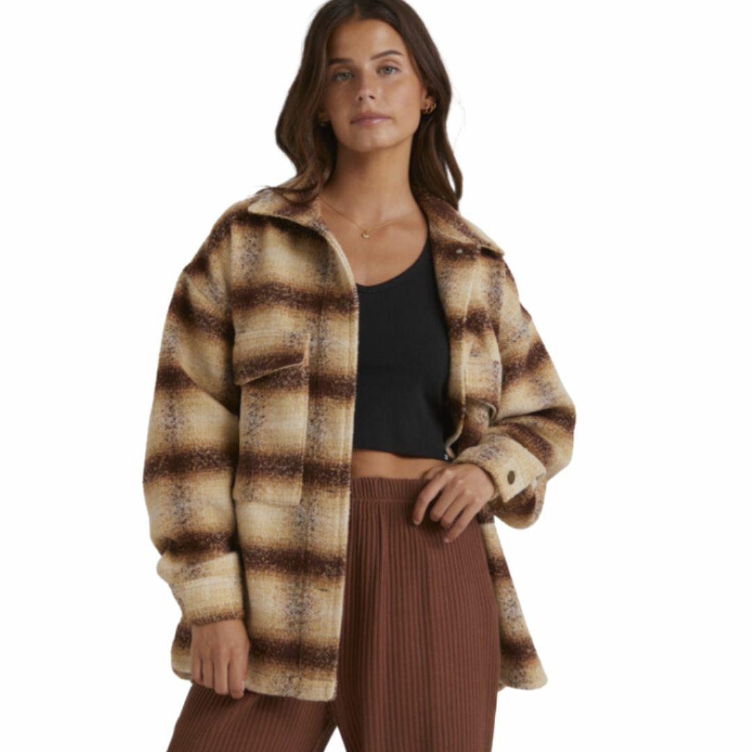 Surf Check Jacket Womens Jackets Colour is Toasted Coconut